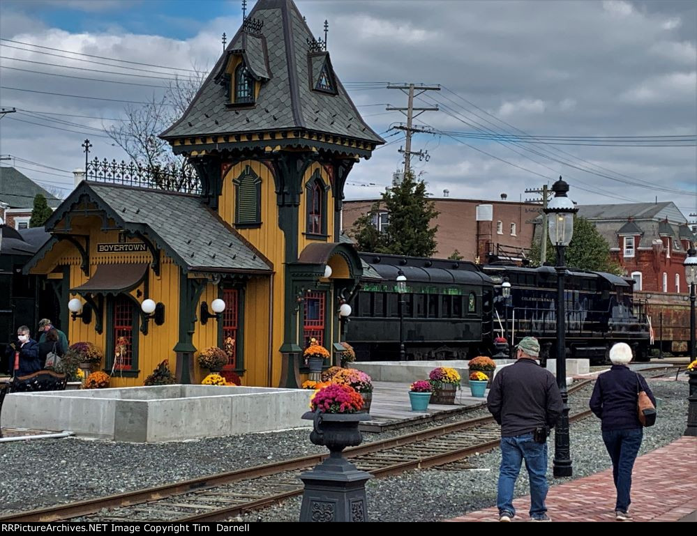 Boyertown station building & excursion train